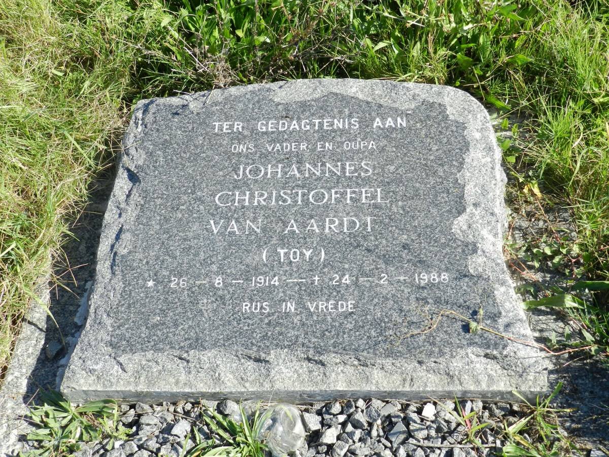 AARDT Johannes Christoffel, van 1914-1988