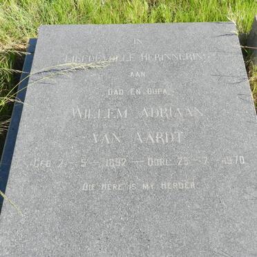 AARDT Willem Adriaan, van 1882-1970