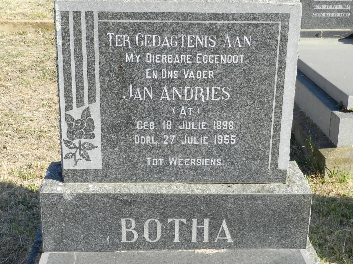 BOTHA Jan Andries 1898-1955