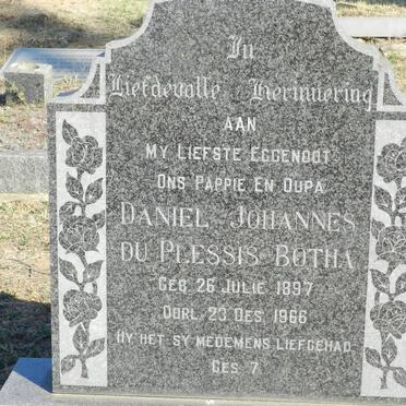 BOTHA Daniel Johannes du Plessis 1897-1966