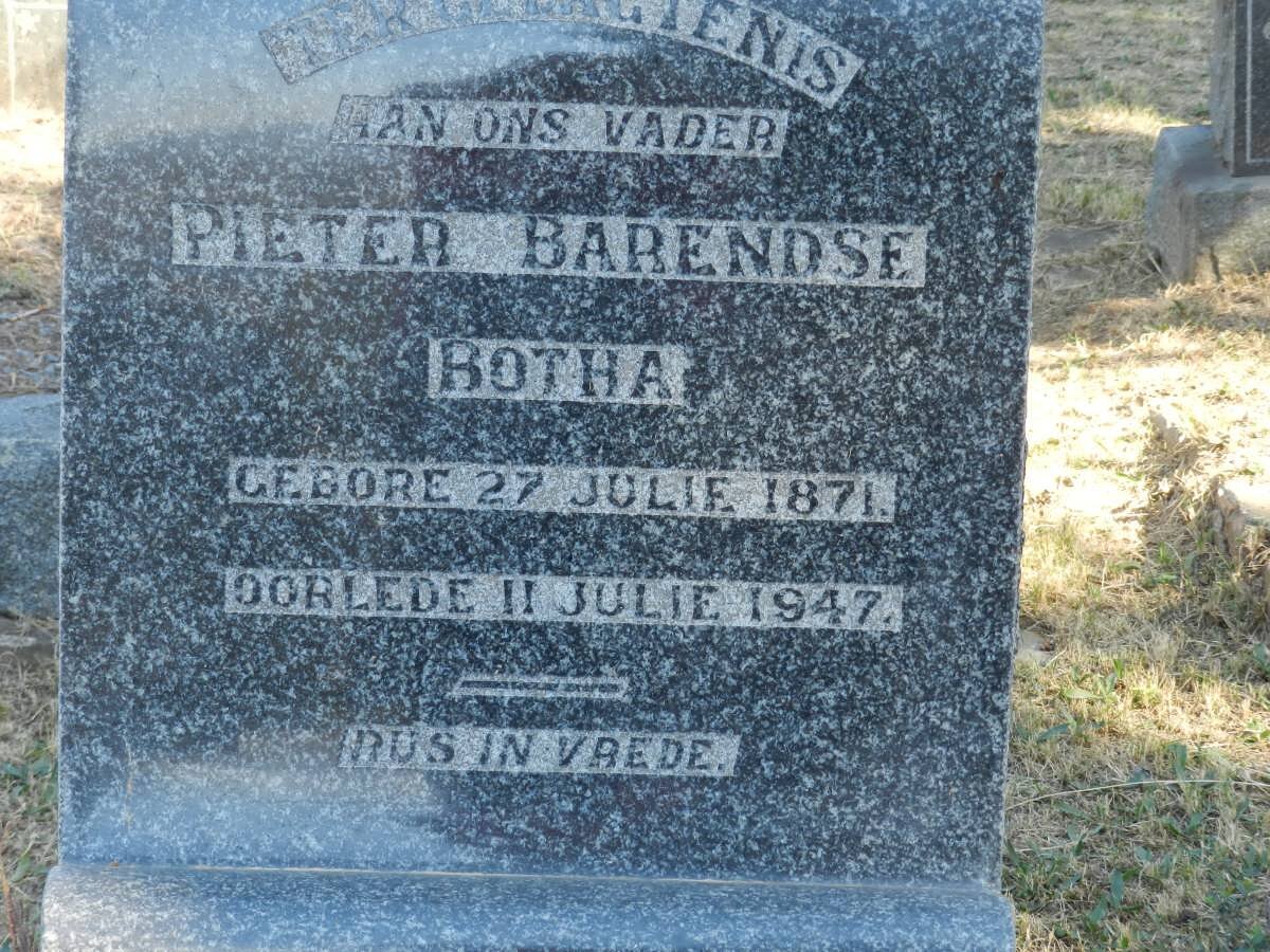 BOTHA Pieter Barendse 1871-1947