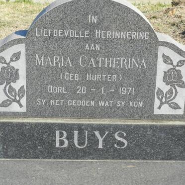 BUYS Maria Catharina nee HURTER -1971