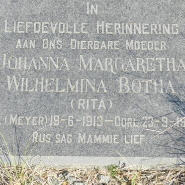 BOTHA Johanna Margaretha Wilhelmina nee MEYER 1913-1969
