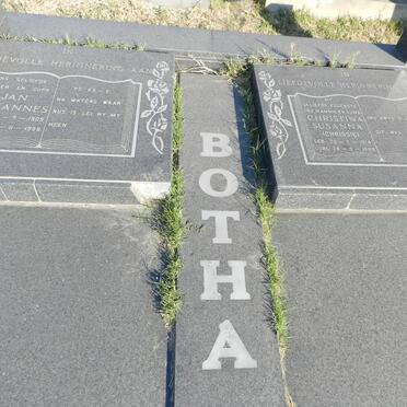 BOTHA Jan Johannes 1909-1996 &amp; Christina Susanna 1914-1985