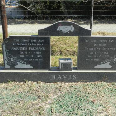 DAVIS Johannes Frederick 1890-1973 &amp; Catherina Susanna 1900-1973