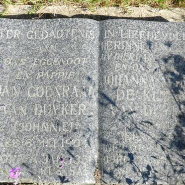 DUYKER Jan Coenraad, van 1904-1951 &amp; Johanna Maria De Klerk HATFIELD 19??-?