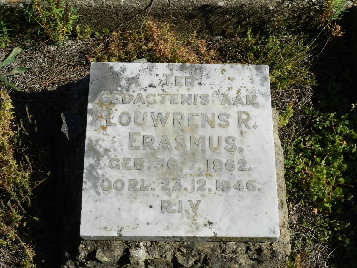 ERASMUS Louwrens R. 1862-1946