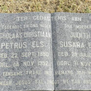 ELS Nicholaas Christiaan Petrus 1880-1952 &amp; Judith Susara 1887-1988