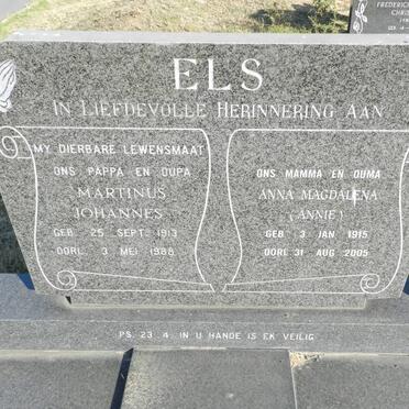 ELS Martinus Johannes 1913-1988 &amp; Anna Magdalena 1915-2005