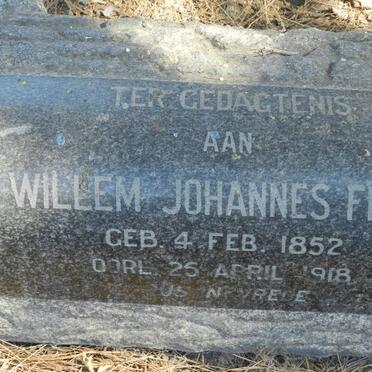 FICK  Willem Johannes 1852-1918