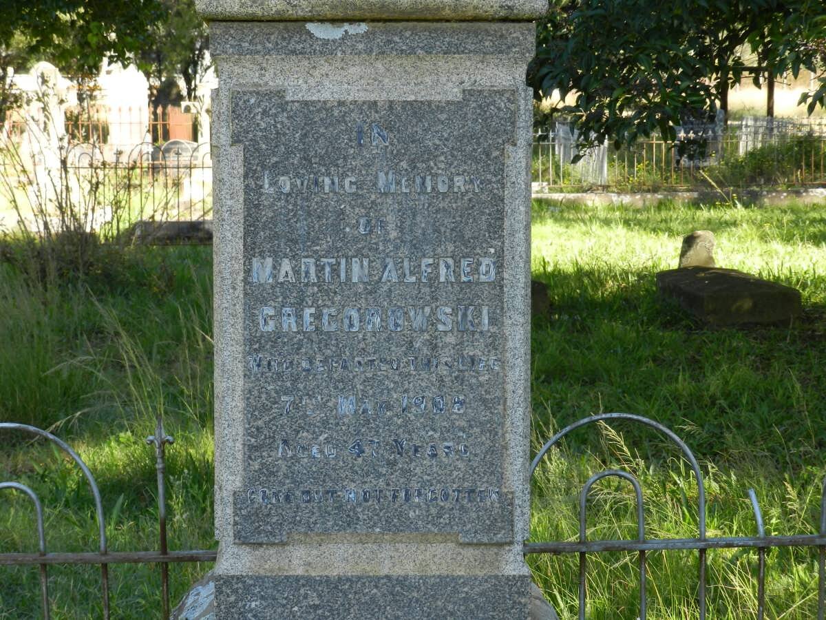 GREGOROWSKI Martin Alfred -1908