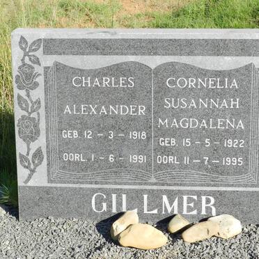 GILLMER Charles Alexander 1918-1991 &amp; Cornelia Susannah Magdalena 1922-1995