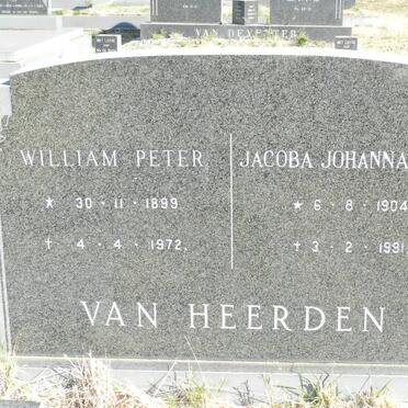 HEERDEN William Peter, van 1899-1972 &amp; Jacoba Johanna Buys 1904-1991