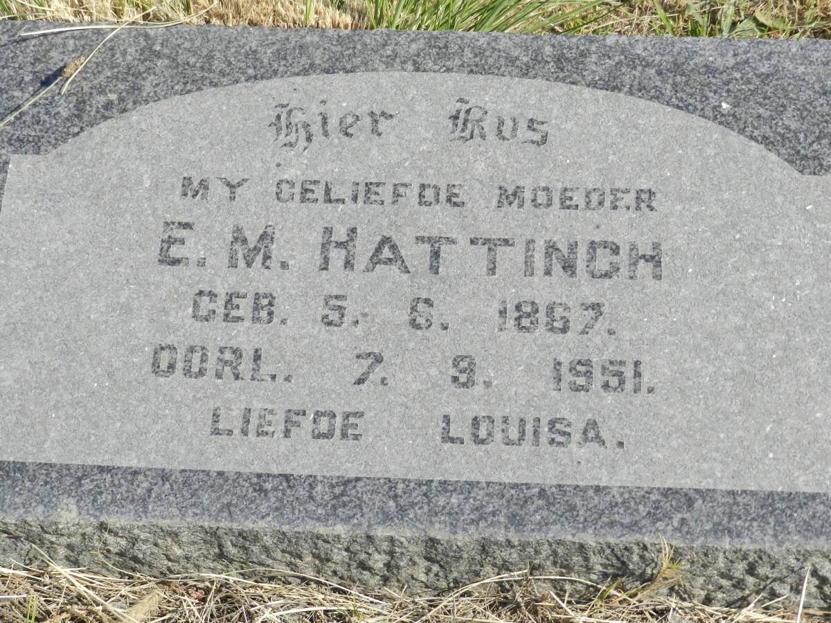 HATTINGH E.M. 1867-1951