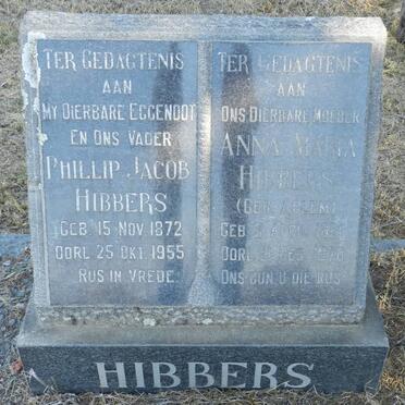 HIBBERS Phillip Jacob 1872-1955 &amp; Anna Maria ADLEM 1881-1970