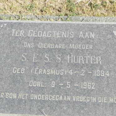 HURTER S.E.S.S. nee ERASMUS 1894-1962
