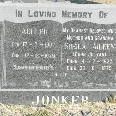 JONKER Adolph 1907-1979 :: JONKER Sheila Aileen nee JULYAN 1922-1975