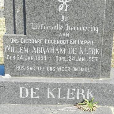 KLERK Willem Abraham, de 1898-1957