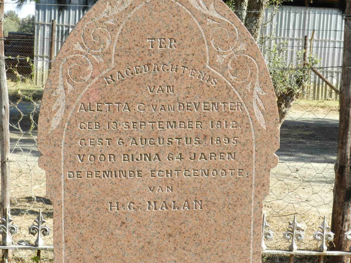 MALAN Aletta C. van Deventer 1812-1895