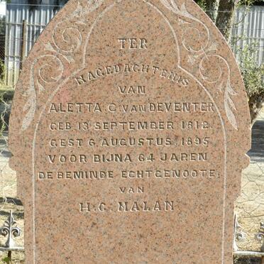 MALAN Aletta C. van Deventer 1812-1895