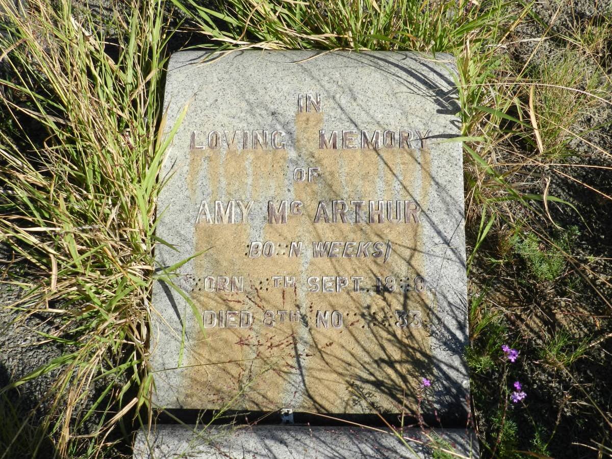 McARTHUR Amy nee WEEKS 1858-1933