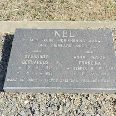 NEL Sybrandt Gerhardus 1875-1953 &amp; Anna Maria Francina BEKKER 1892-1939