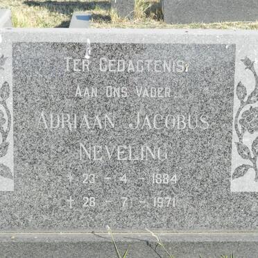 NEVELING Adrian Jacobus 1884-1971