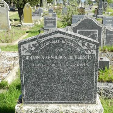 PLESSIS Johannes Arnoldus, du 1870-1944