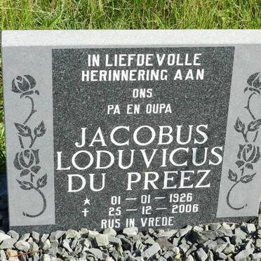 PREEZ Jacobus Loduvicus, du 1926-2006