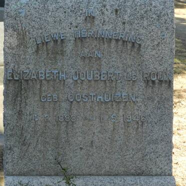 ROUX Elizabeth Joubert, le nee OOSTHUIZEN 1888-1946