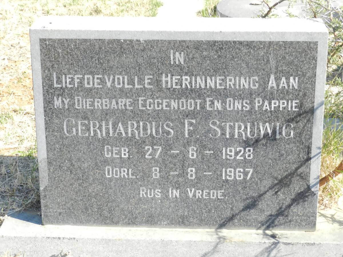 STRUWIG Gerhardus F. 1928-1967