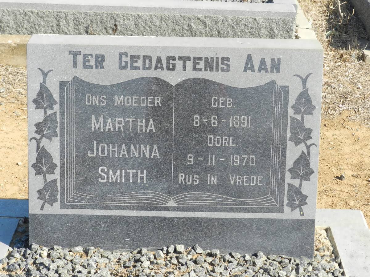 SMITH Martha Johanna 1891-1970