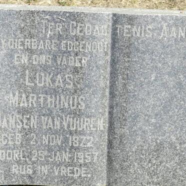 VUUREN Lukas Marthinus, Jansen van 1872-1957