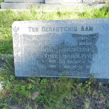 VYVER Jacobus Cornelius Christoffel, van der 1885-1968 &amp; Martha Louisa 1895-1961