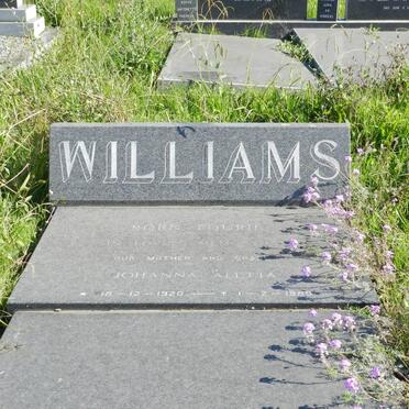 WILLIAMS Johanna Aletta 1920-1989