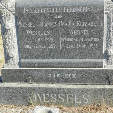 WESSELS Wessel Johannes 1877-1957 &amp; Maria Elizabeth BOTHA 1892-1965