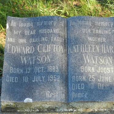 WATSON Edward Clifton 1889-1952 &amp; Kathleen Harriet JOOSTE 1896-1964