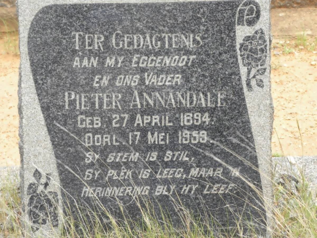 ANNANDALE Pieter 1894-1959