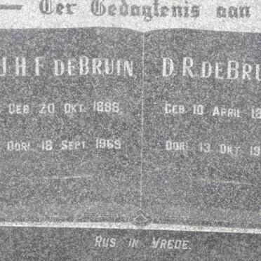 BRUIN J.H.F., de 1888-1969 &amp; D.R. 1883-1965