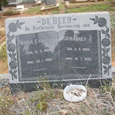 BEER Johannes J., de 1895-1933 &amp; Maria E. OELOFSE 1894-1968