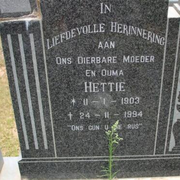 COETZEE Hettie 1903-1994