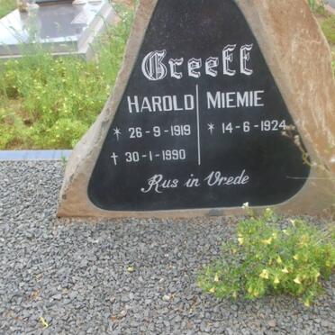 GREEFF Harold 1919-1990 &amp; Miemie 1924-