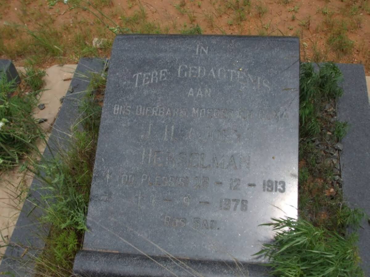 HERSELMAN J.H. nee DU PLESSIS 1913-1976