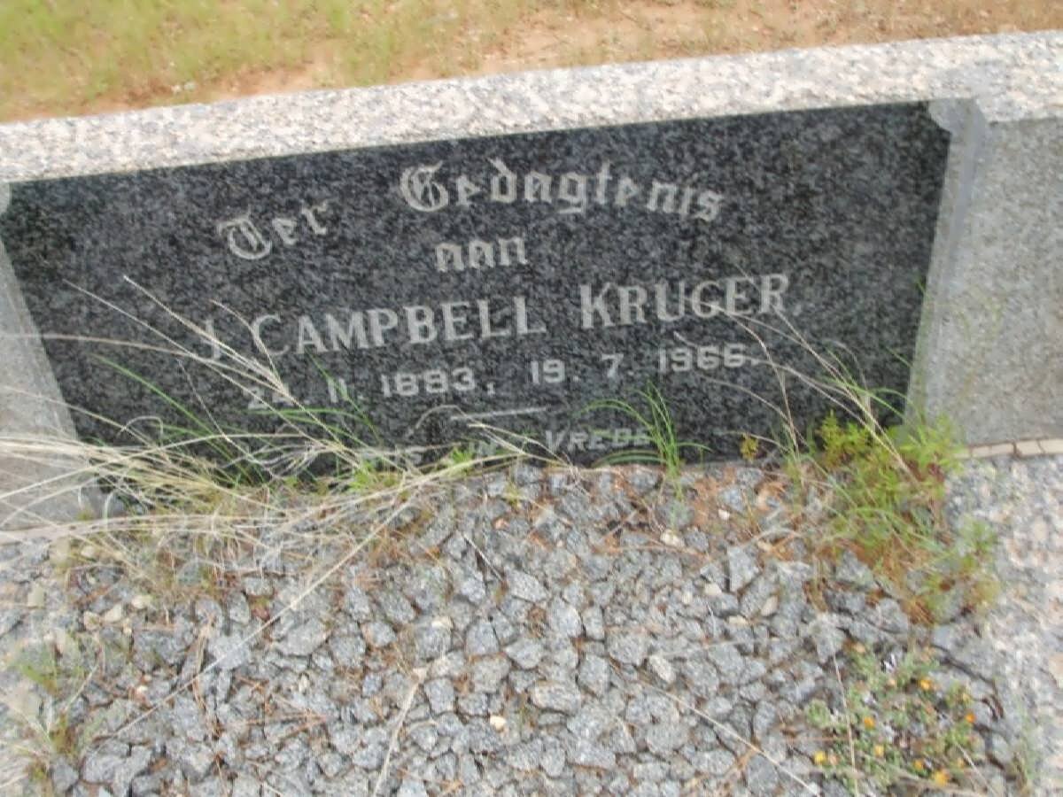 KRUGER J. Campbell 1893-1966