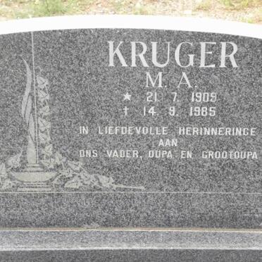 KRUGER M.A. 1909-1985