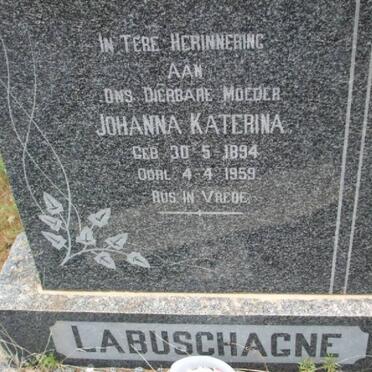 LABUSCHAGNE Johanna Katerina 1894-1959