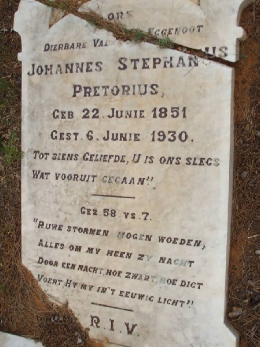 PRETORIUS Johannes Stephanus 1851-1930