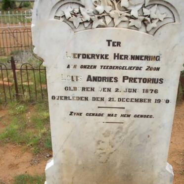 PRETORIUS Louis Andries 1876-1900