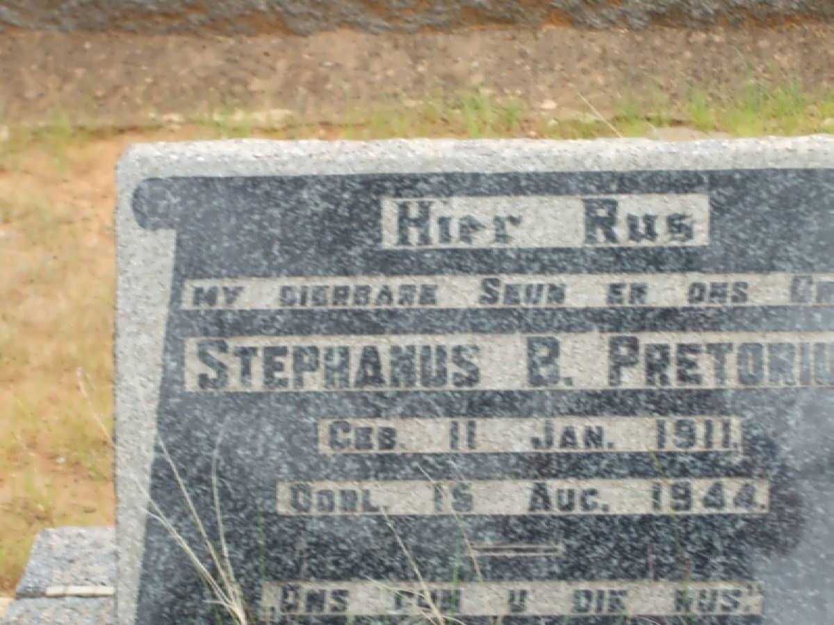 PRETORIUS Stephanus B. 1911-1944