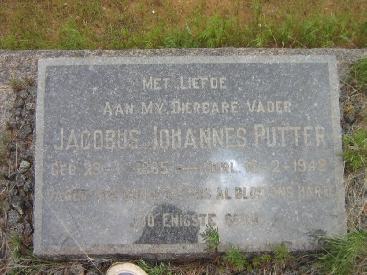 PUTTER Jacobus Johannes 1865-1948